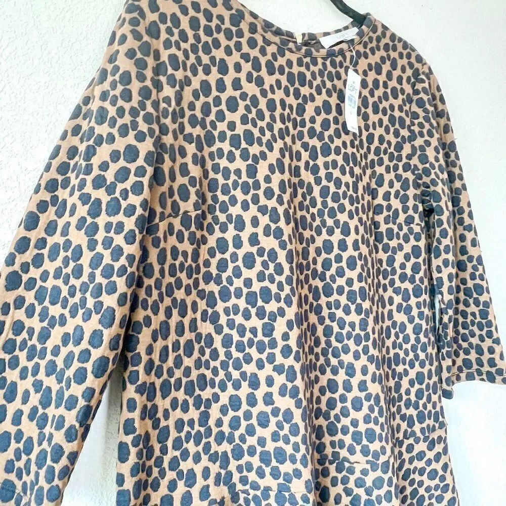 Loft Drop Waist Leopard Print Dress - NWT! Size Large - Picture 4 of 7